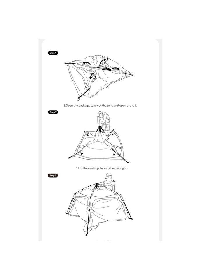 Палатка трехместная автоматическая с тентом Ango CNK2550WS010, S, серая Naturehike (353502742)