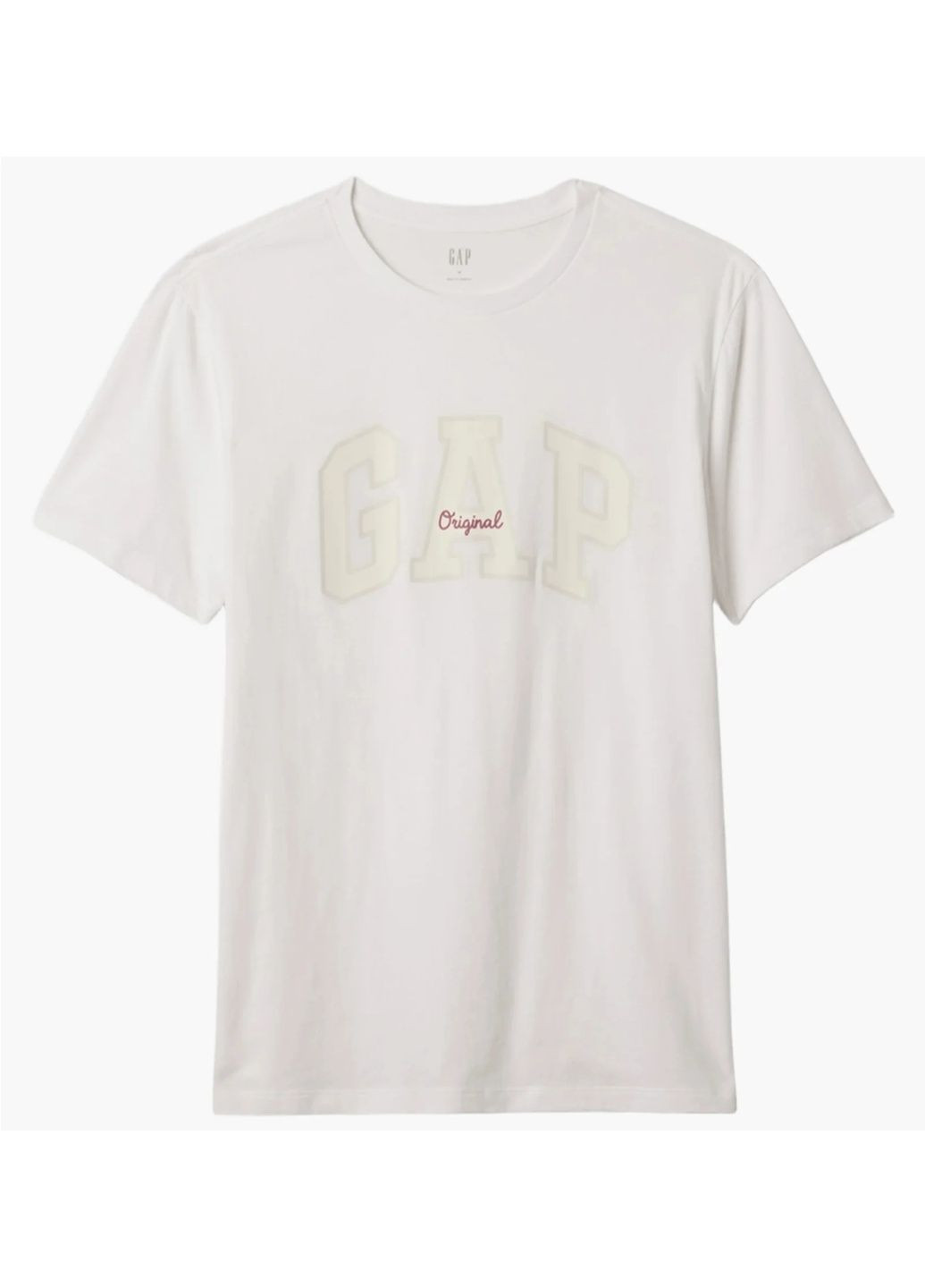 Біла футболка чоловіча v-logo orig arch white 471777-08 Gap