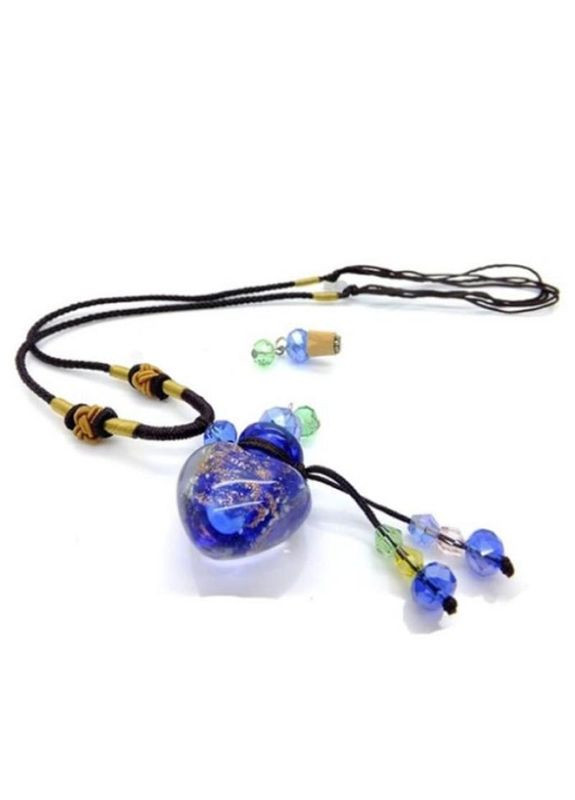 Кулон-флакон синє серце для парфумів, магічного зілля в подарунковій коробці+подарунок No Brand (351874199)