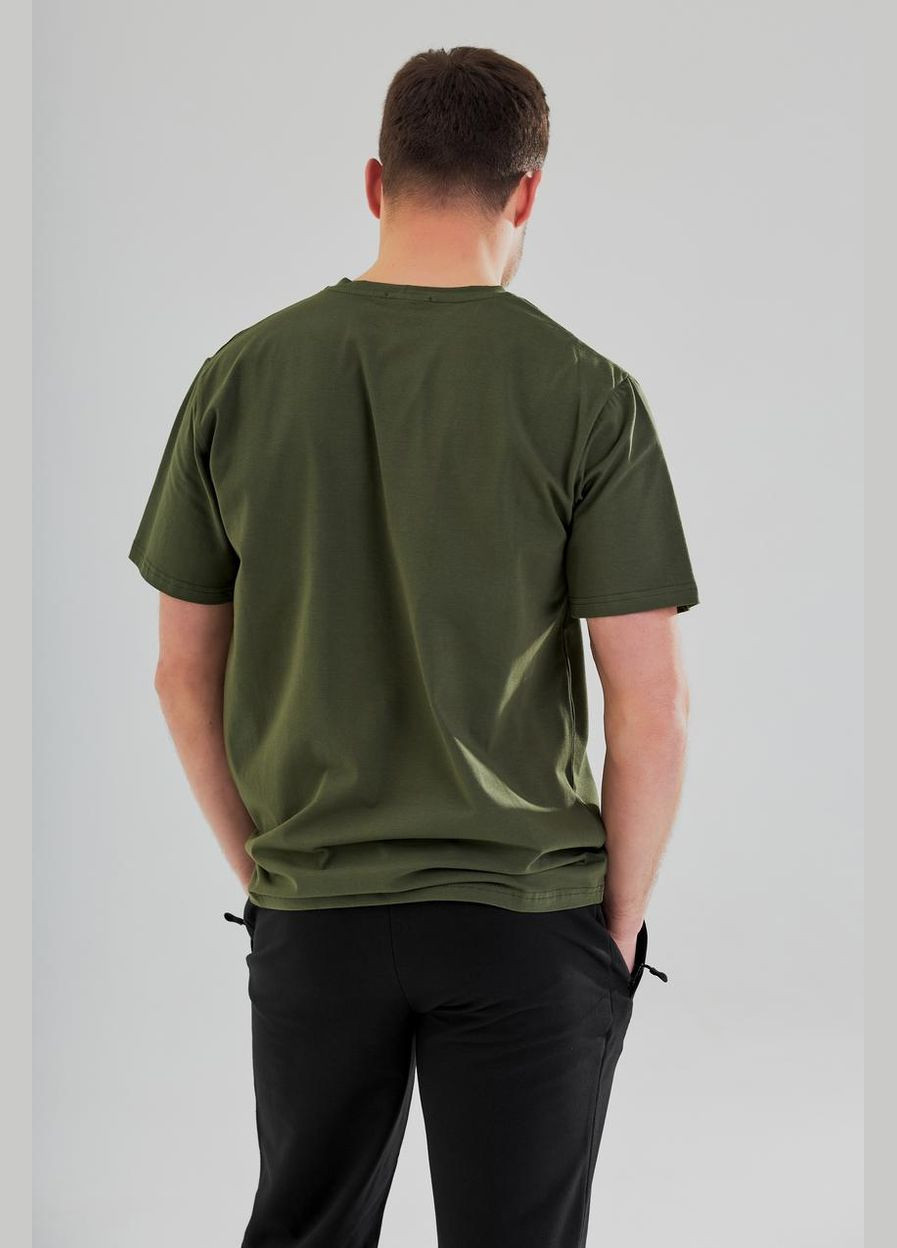 Коричнева футболка чоловіча з принтом "believe in yourself хакі (м45.3) UMON