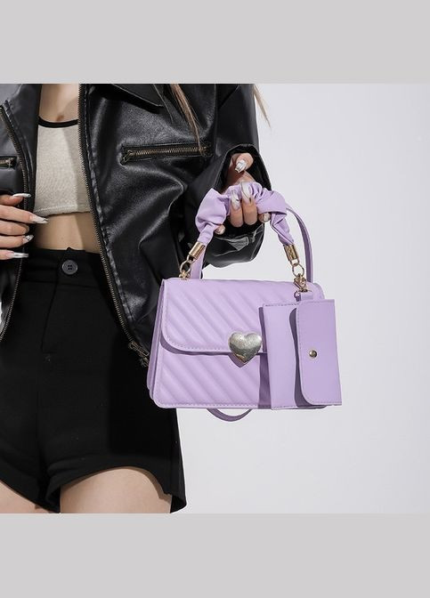 Жіноча сумка крос-боді фіолетова лілова No Brand (290665312)
