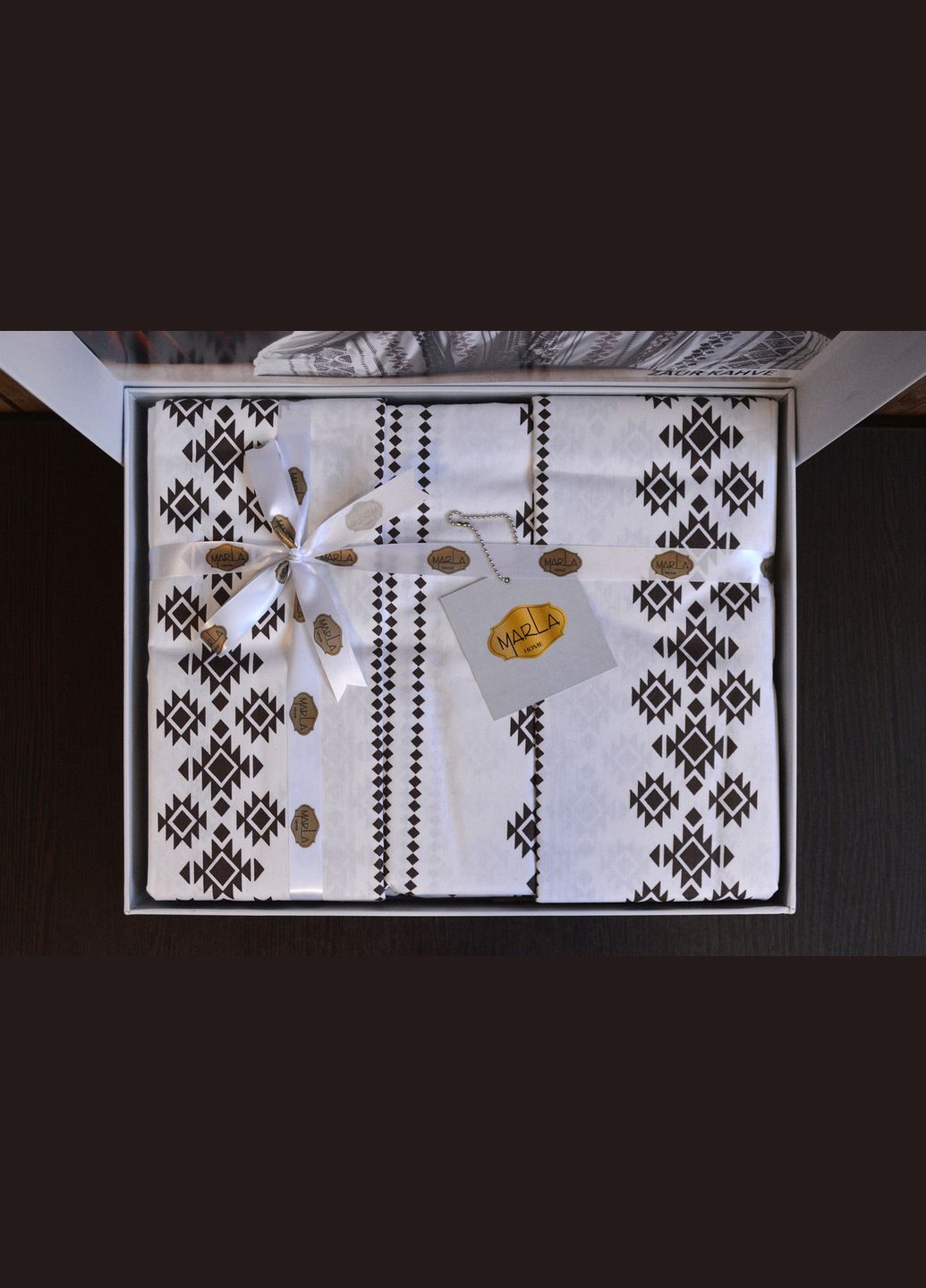 Постельное белье Marla Ranforce 200 х 220 см Zeur Kahve Kayra (318382592)