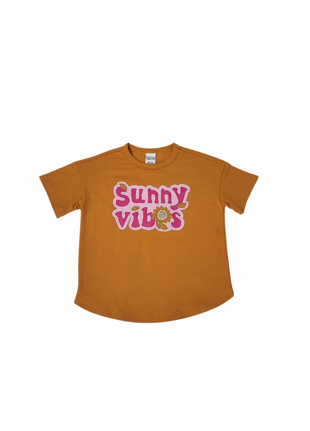 Гірчична літня дитяча футболка для дівчинки гірчична (25111251) Green Cotton