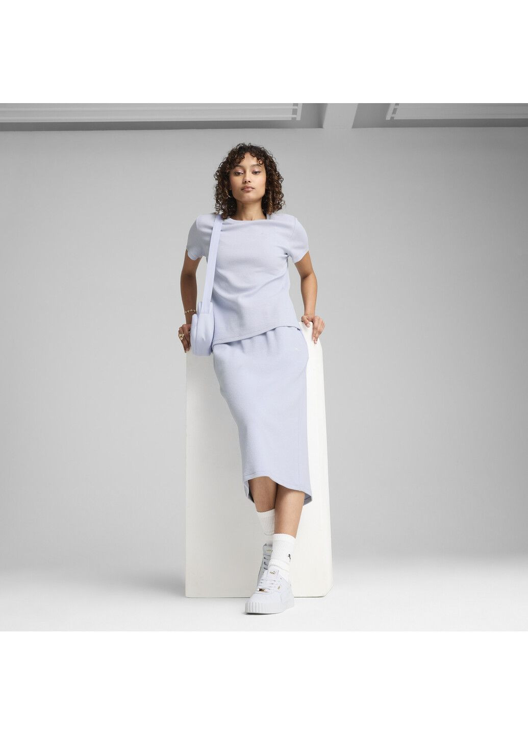 Синяя спортивная однотонная юбка her skirt women Puma