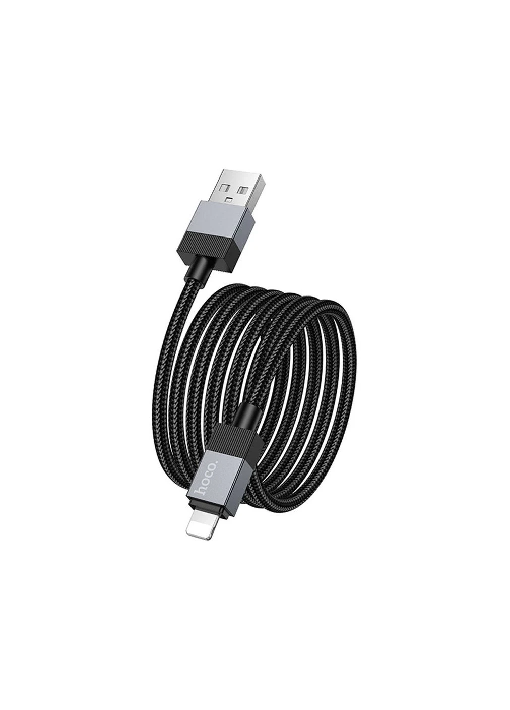 USB-кабель X110 Honorific Lightning 2.4A/1m. Black Hoco (379597408)