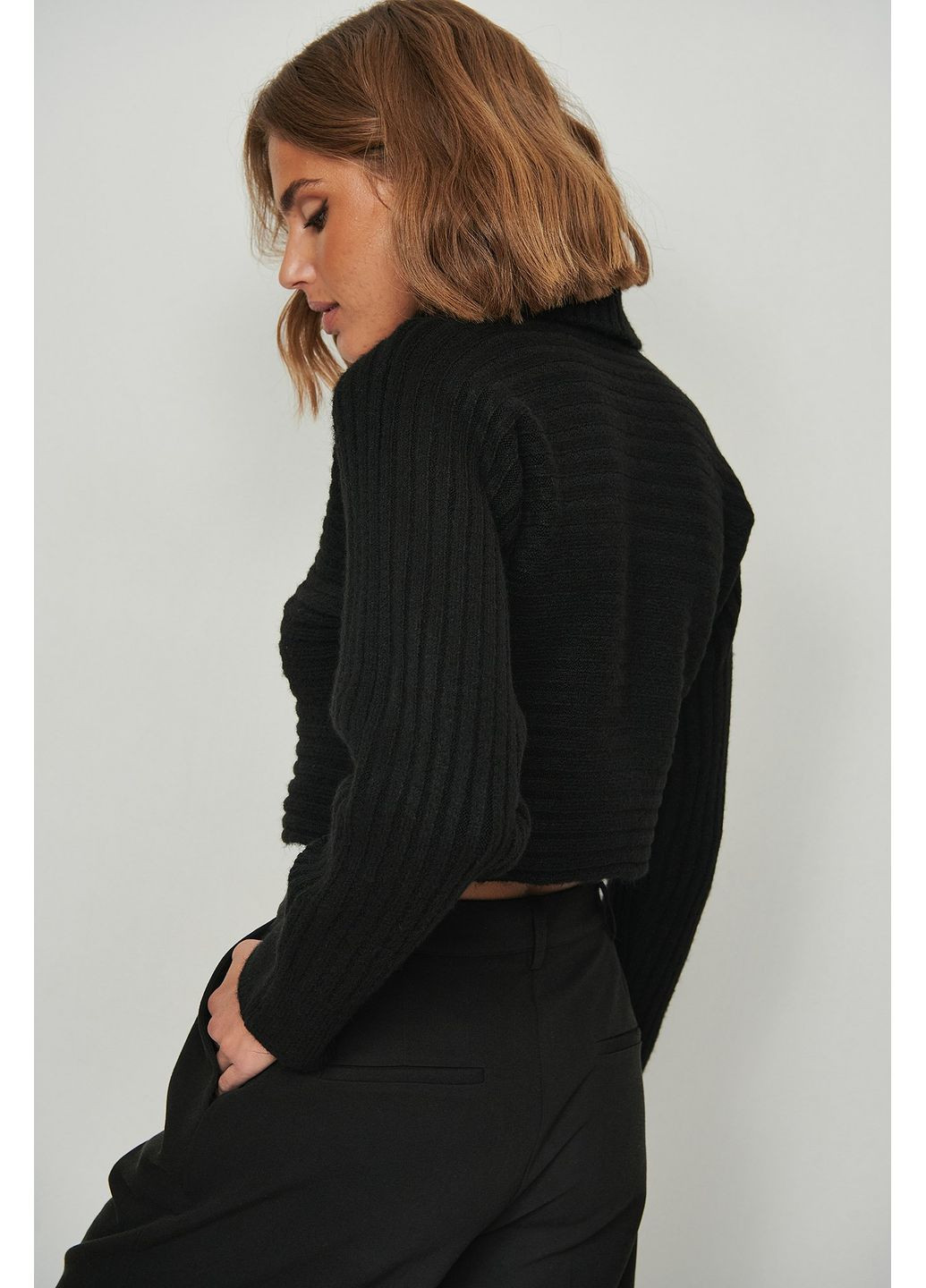 Черный свитер демисезон,черный, NA-KD