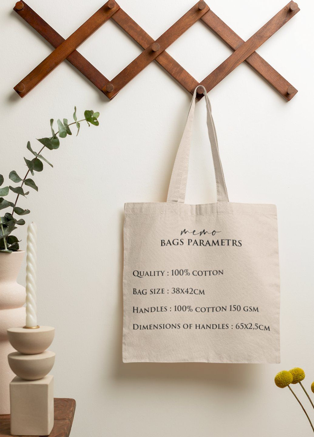 Еко-сумка шопер натуральний "Coffee, bikini & beach " Memo (303772967)