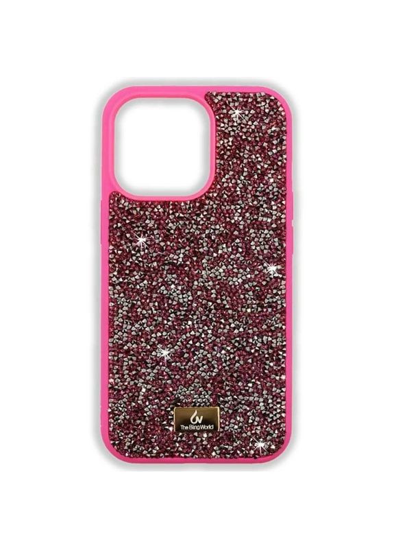 Чохол TPU Rock Diamond для Apple iPhone 15 Pro (6.1") Рожевий Bling World (369646318)