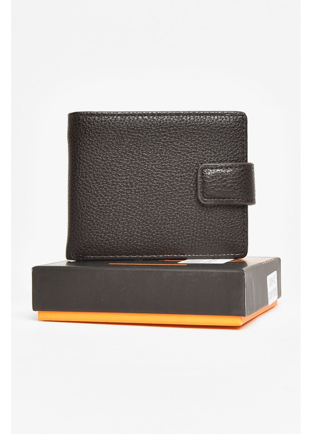 Гаманець чоловічий з екошкіри коричневого кольору Let's Shop (369533410)