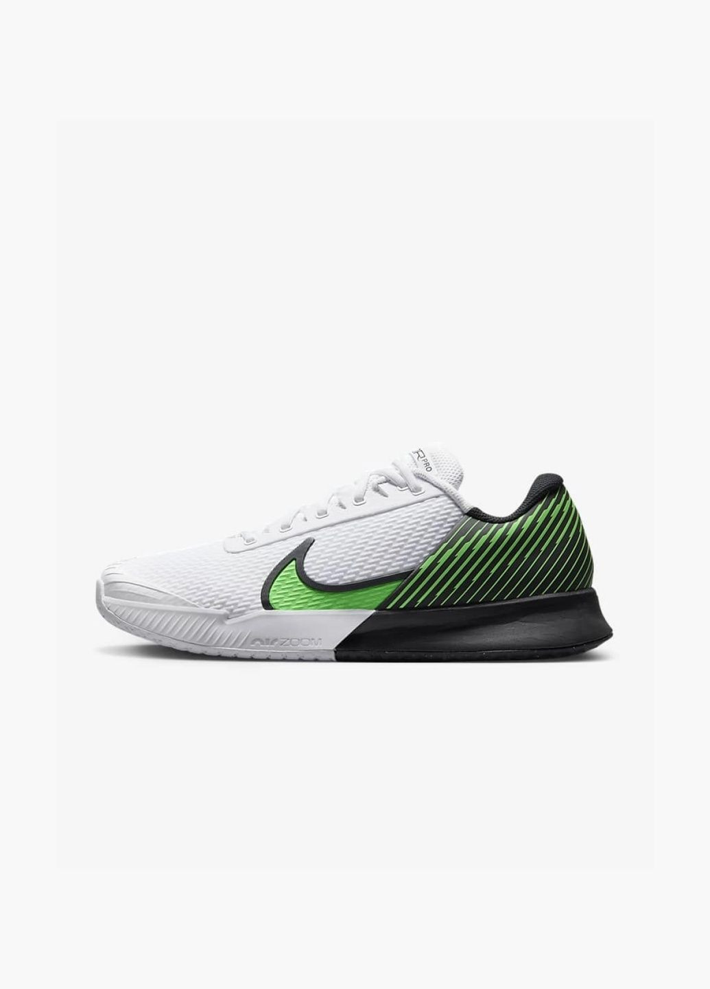 Білі кросівки чоловічі court air zoom vapor pro 2 white/green dr6191-105 Nike