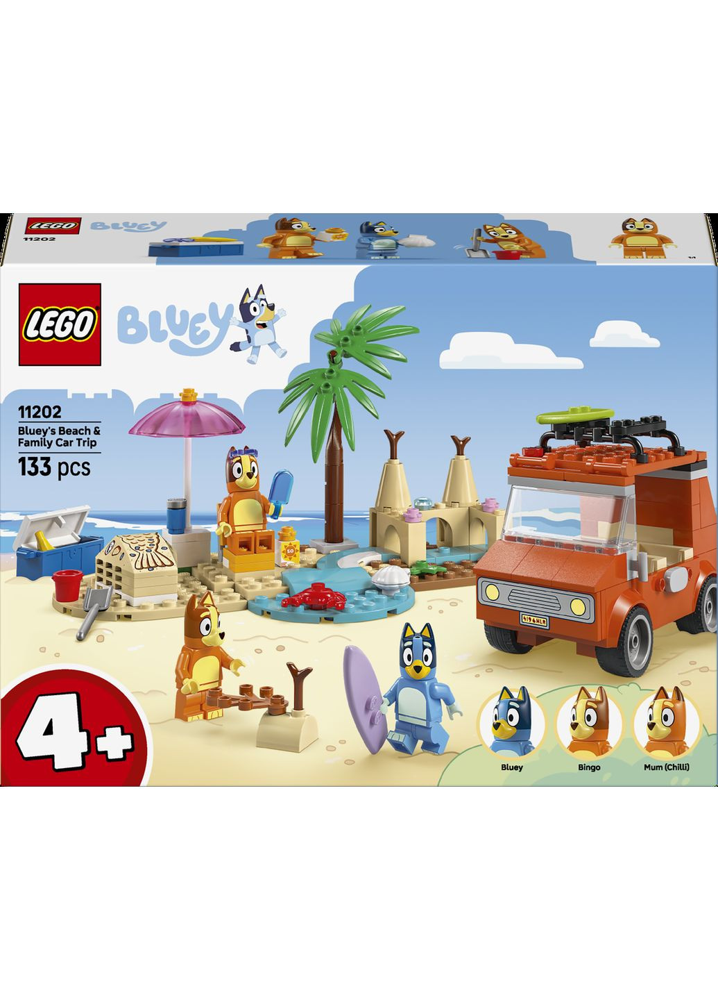 Лего Блуи Пляж и семейная поездка на автомобили Блуи Bluey 11202 Lego (372012588)