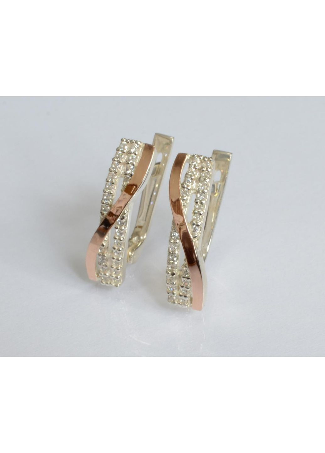 Серебряные серьги с золотыми накладками Silver Style (367113112)