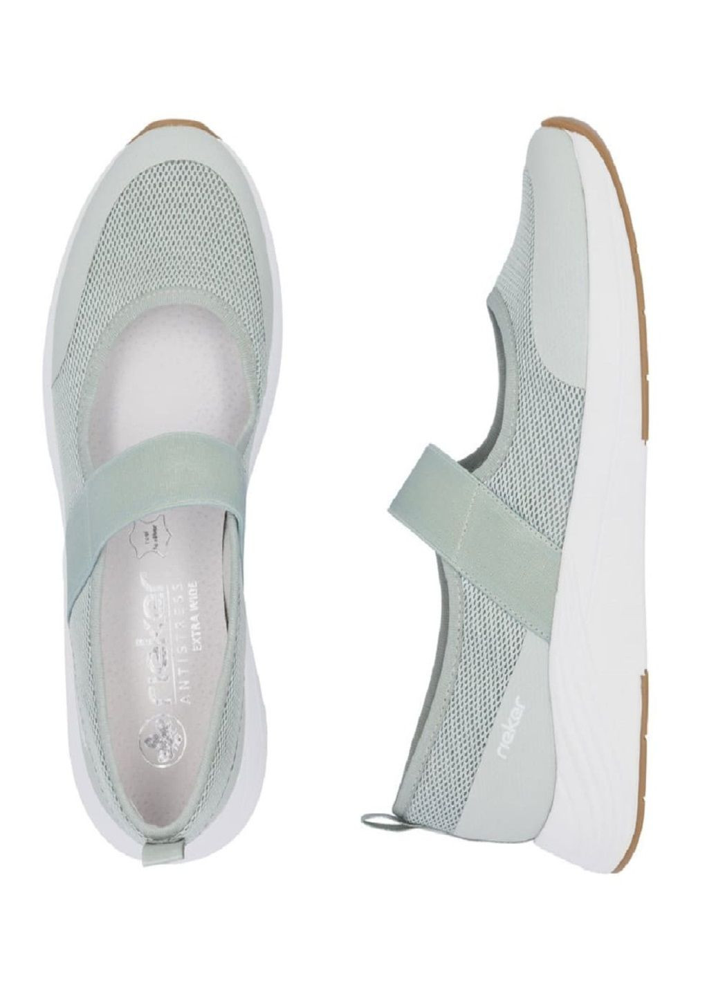 Rieker Туфлі оливковий з текстиль, німеччина — літо (328917219)