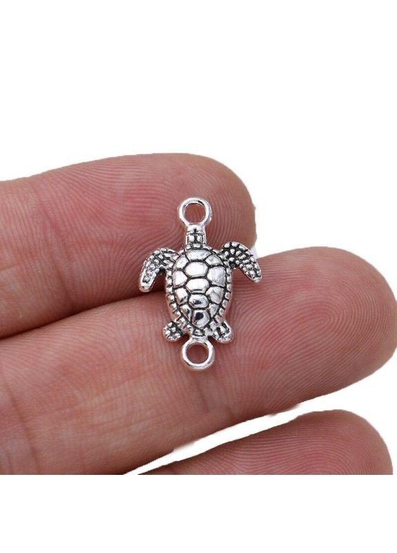 Конектор Фурнітура для браслета черепаха Античне срібло 20 мм x 15 мм Finding (315799788)