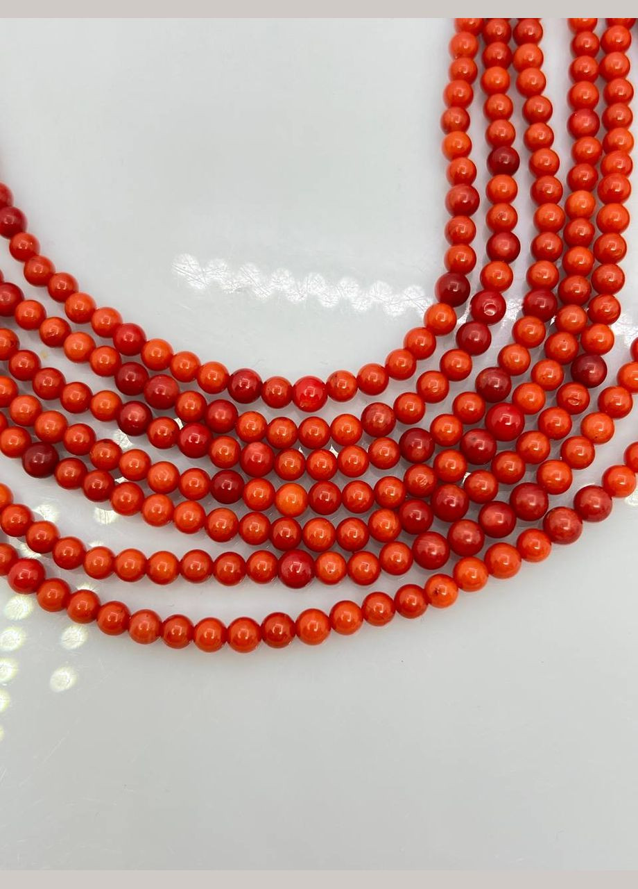 Заготовки корал на нитці без замка 4.5 мм 40 см No Brand (313930999)