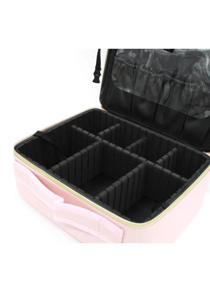 Дорожня косметичка з дзеркалом та LED підсвічуванням / Органайзер для зберігання косметики / Жіноча косметичка-валіза No Brand (344465654)