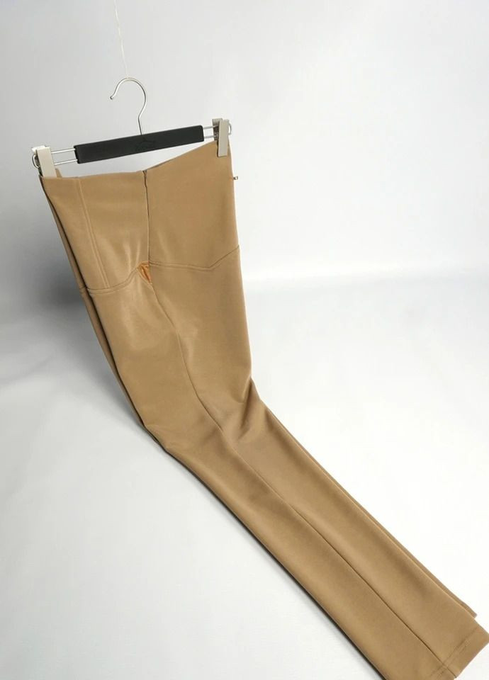 Жіночі брюки демісезонні з завищеною талією Бежевий Forza Viva (363261584)