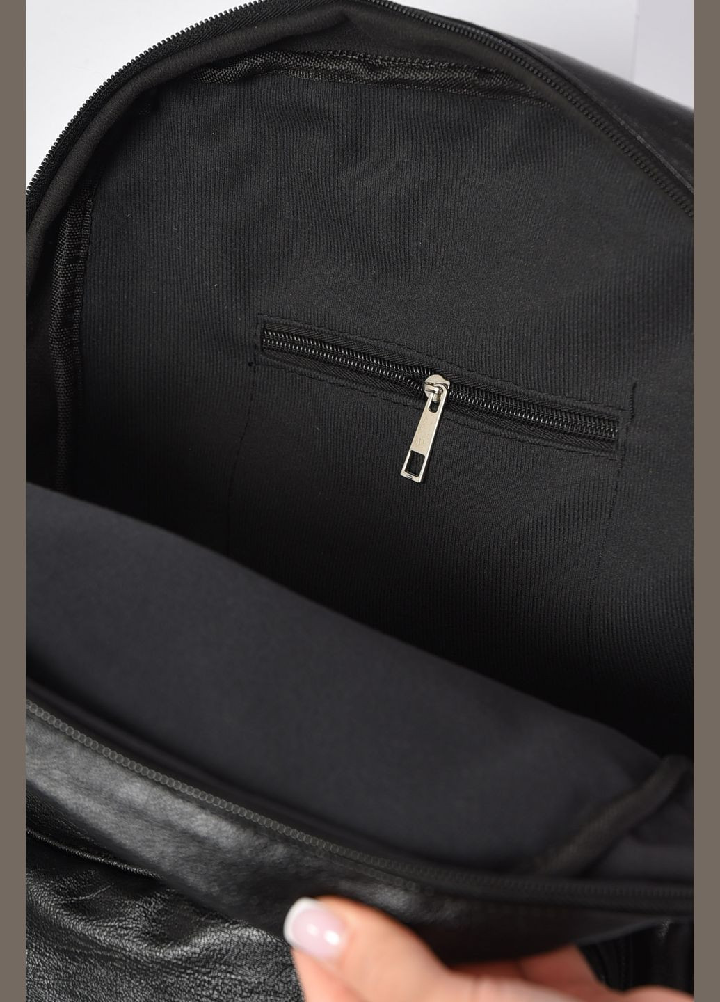 Рюкзак мужской из экокожи черного цвета Let's Shop (299147530)