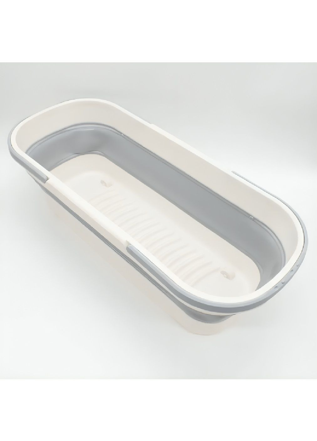 Силіконове складане відро з ручкою на коліщатках для прання речей прибирання в будинку 15 л (481120-Prob) Сіре Unbranded (354180120)