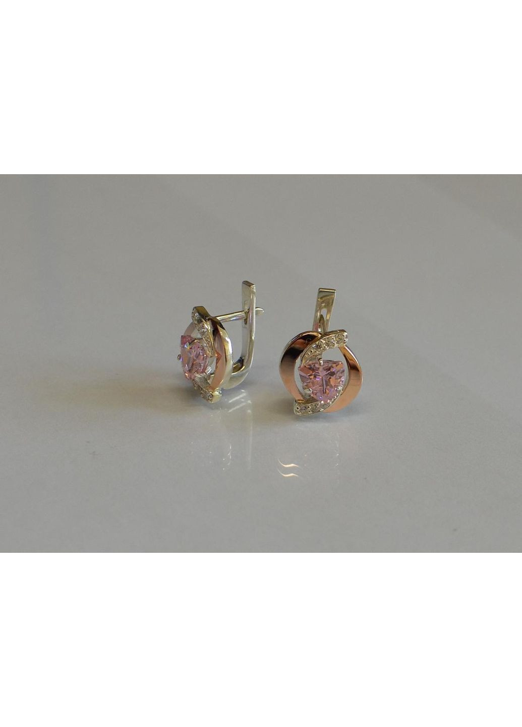 Серебряные серьги с накладками золота Silver Style (366813458)