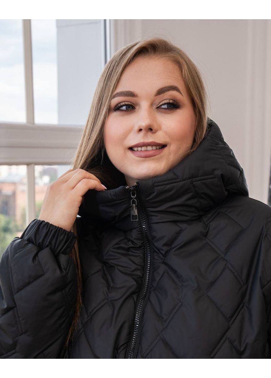 Черная демисезонная демисезонная женская куртка большого размера SK