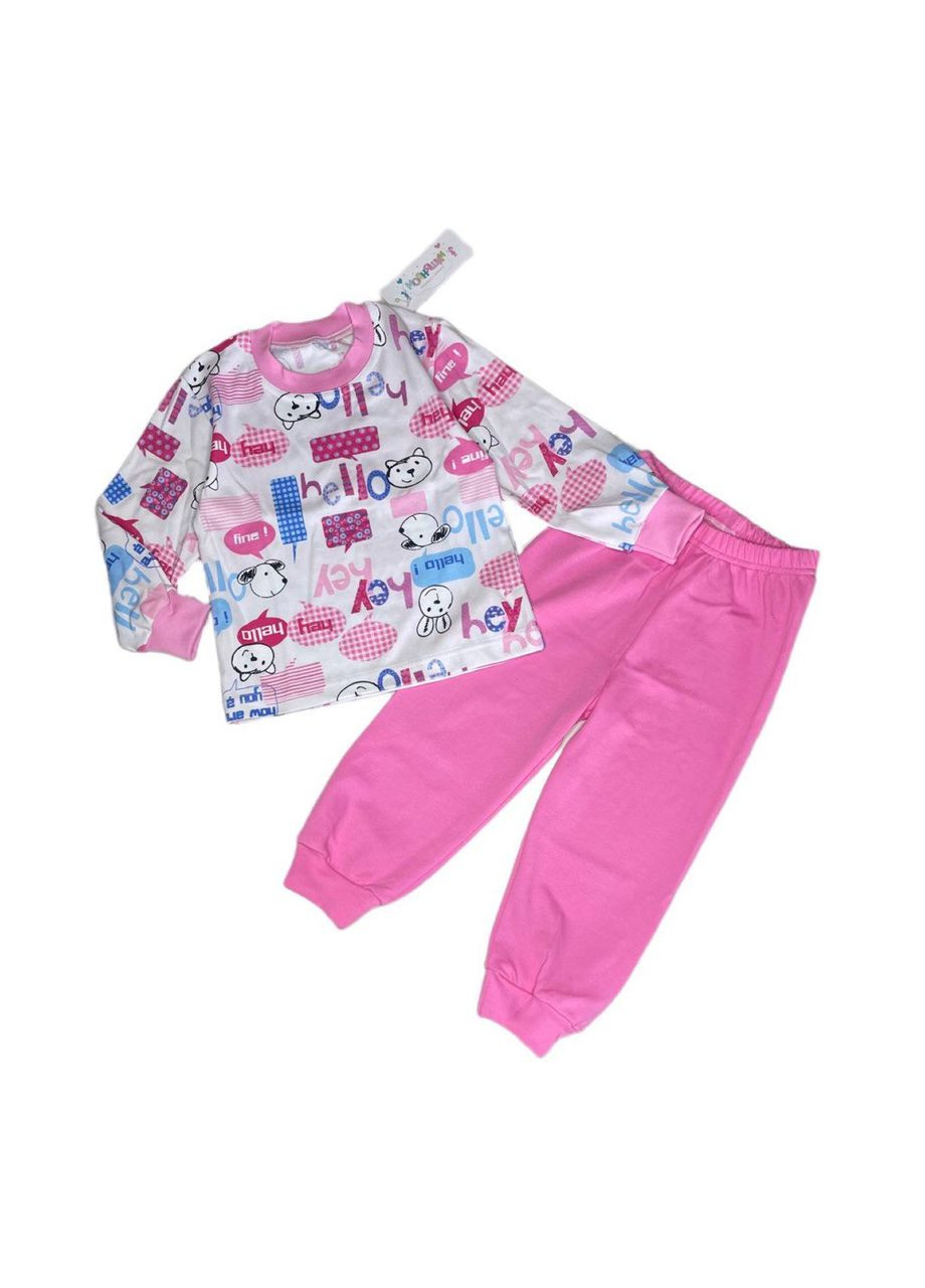 Розовая всесезон пижама hello дев. розовый интерлок 23041 Модняшки
