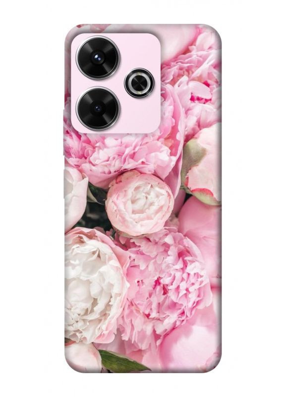 Чехол с принтом для Xiaomi Redmi 13 4G / Poco M6 4G / для Ксяоми, сяоми, ксиомы редми 13, поко М6 Pink peonies No Brand (338608958)