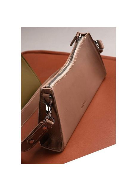 Сумка крос-боді через плече для телефону та документів жіноча з натуральної шкіри маленька Коричневий 37361 The Wings (353689881)