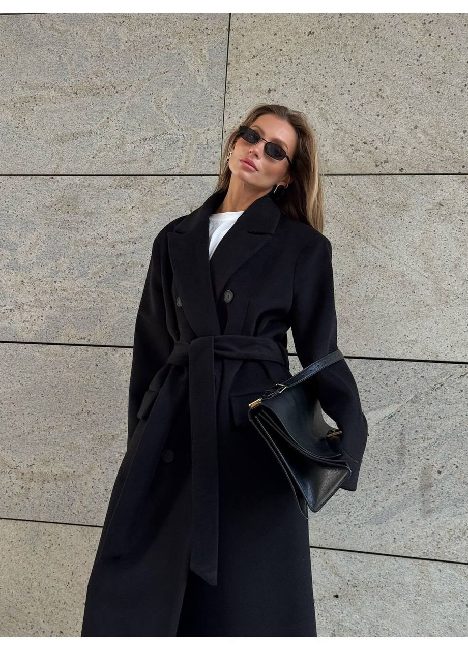 Черное демисезонное Пальто WOGUE MAXI, цвет Черный milirud