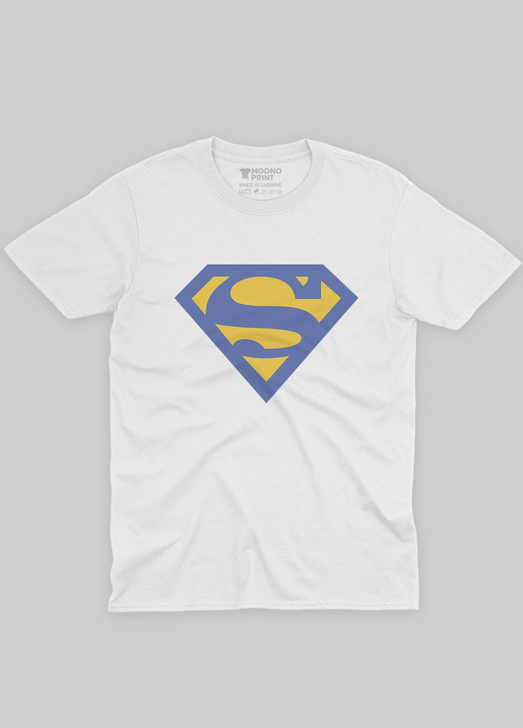 Біла демісезонна футболка для хлопчика з патріотичним принтом (ts001-3-whi-005-1-060-b) Modno