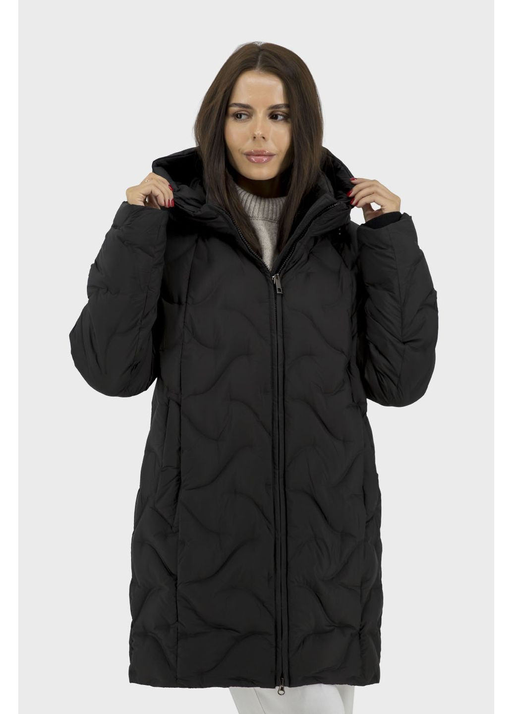 Чорний зимній Пуховик No Brand