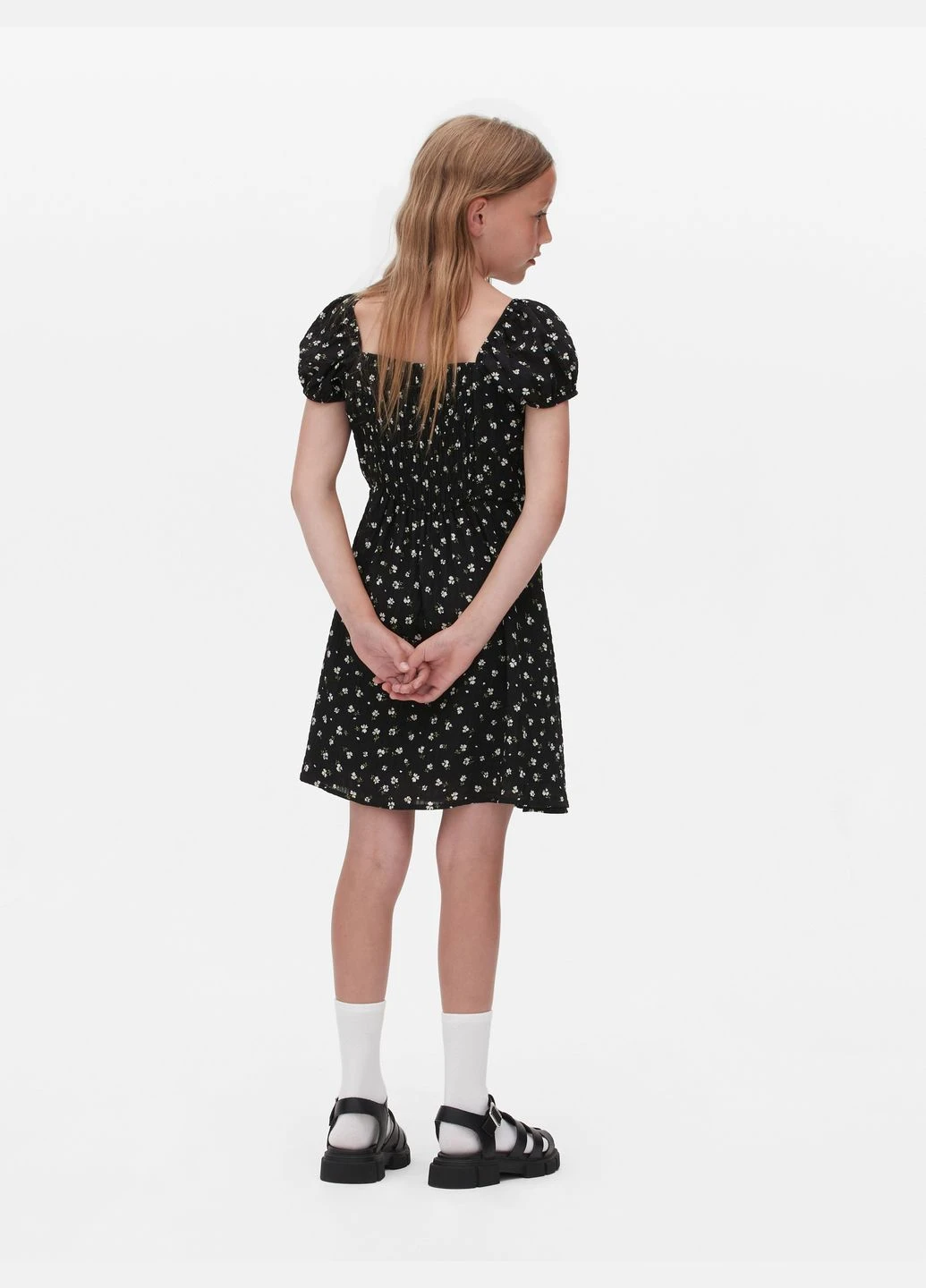 Чёрное платье лето,черный в цветные узоры, Primark (337473173)