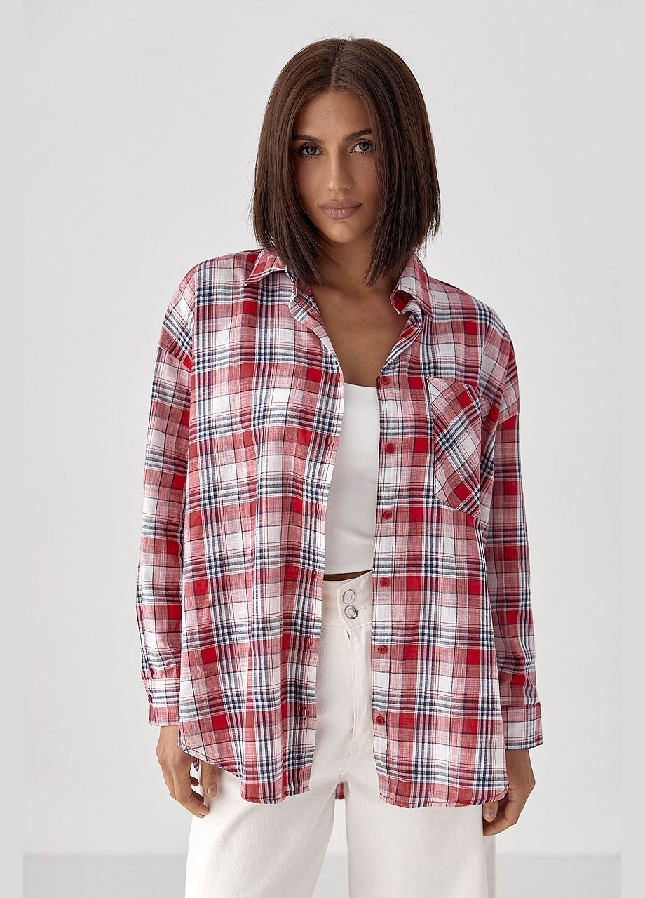 Жіноча картата сорочка на гудзиках Lurex (334451610)