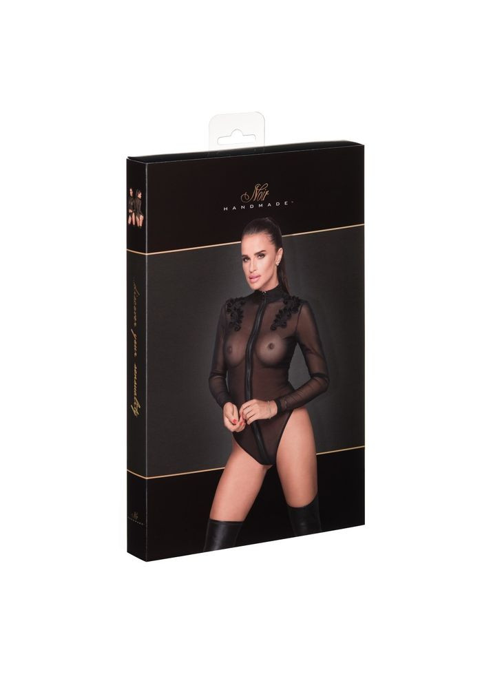 Боди гипюр F221 Noir Handmade XL No Brand (303883788)