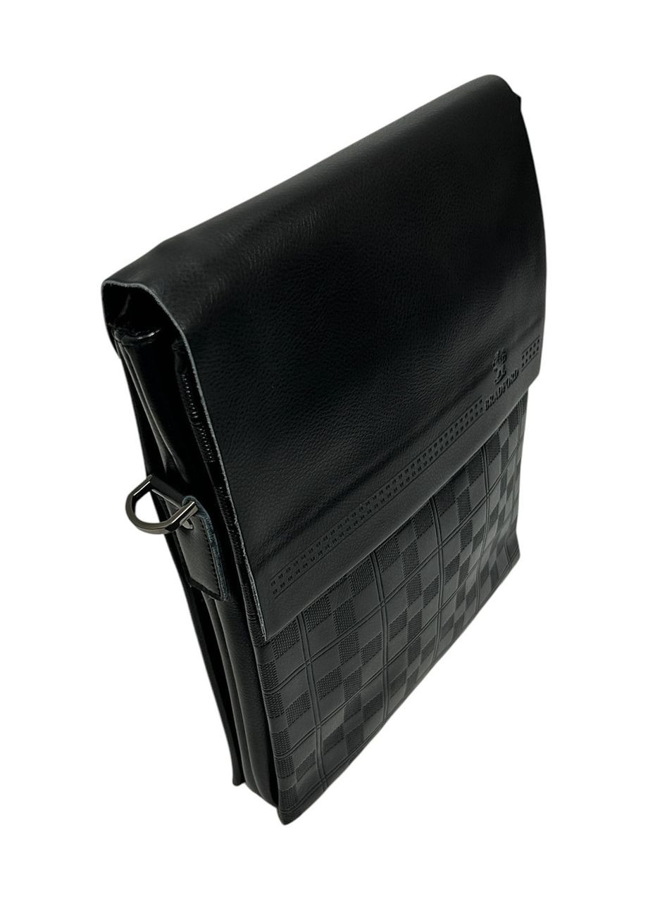 Чоловіча сумка з еко-шкіри Bradford 916-5 чорна 32х25х4 No Brand (371682381)