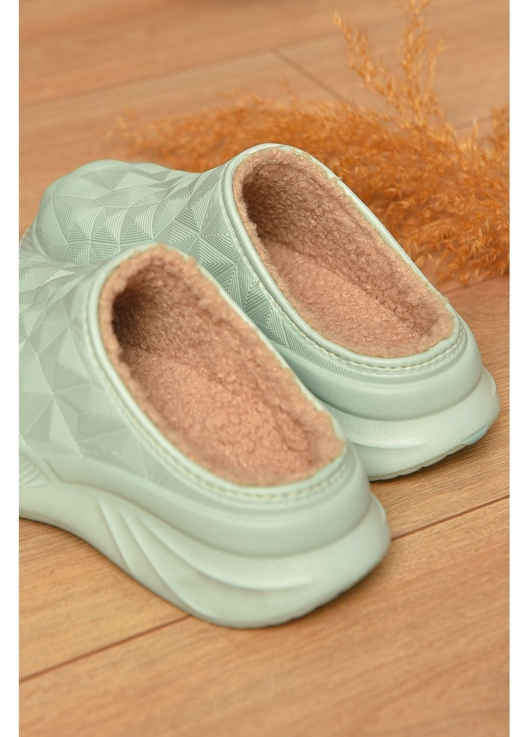 Галоши без задника утепленные мятного цвета Let's Shop (364846401)