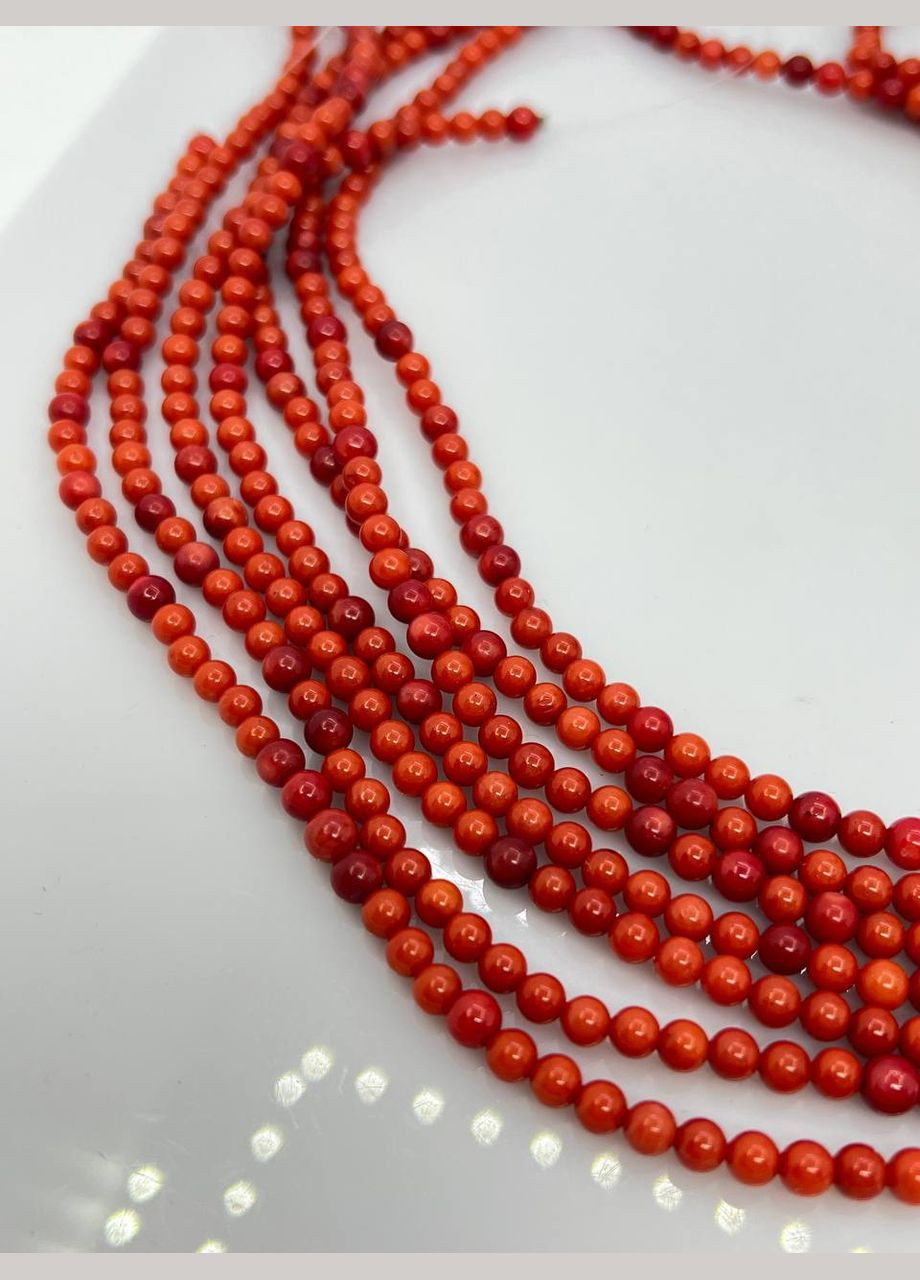 Заготовки корал на нитці без замка 4.5 мм 40 см No Brand (313930999)