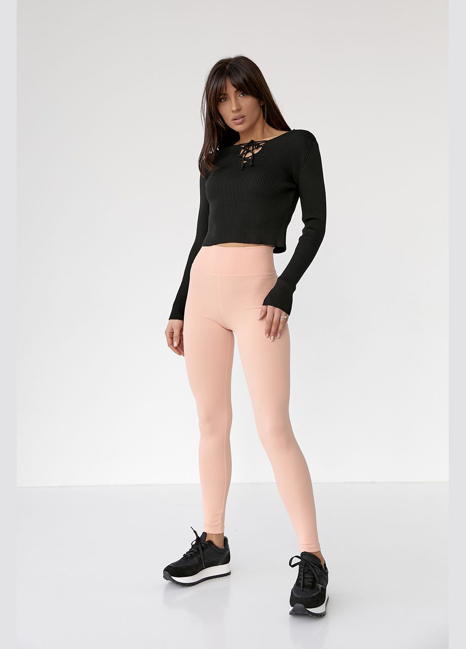 Лосины в мелкий рубчик с высокой посадкой Liton (297373647)