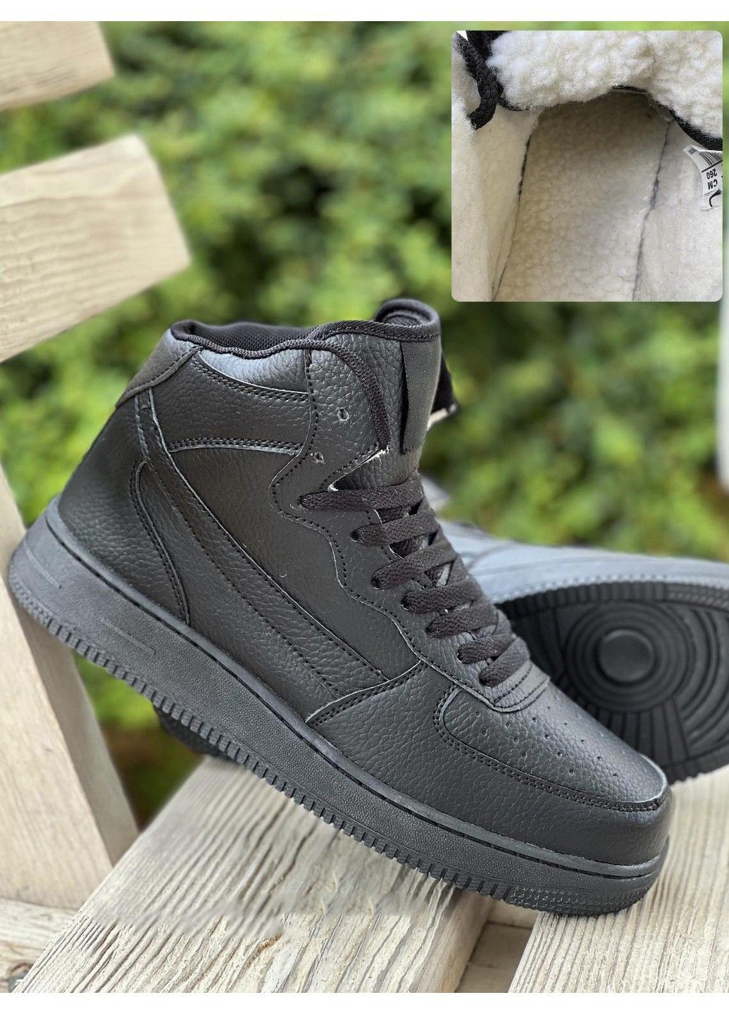 Черные осенние зимние ботинки на овчине a7701-2-2 Navigator