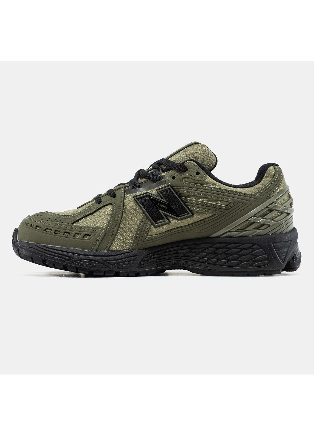 Оливковые (хаки) демисезонные кроссовки мужские new balance 1906r cordura khaki black | нью беланс 1906 кордура хаки No Brand