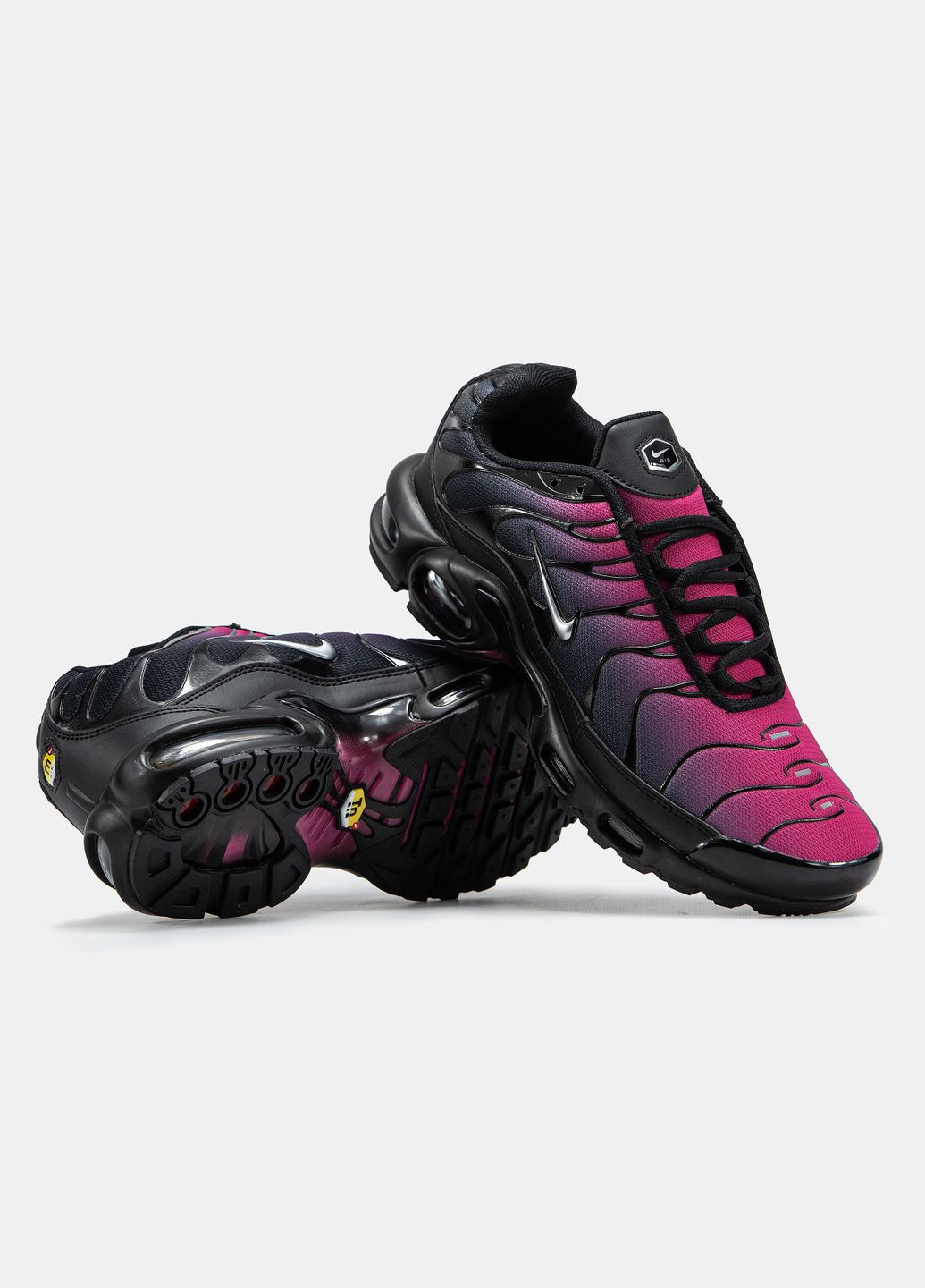 Рожеві Осінні кросівки чоловічі і жіночі nike air max tn plus pink black | найк аір макс тн плюс рожеві чорні No Brand