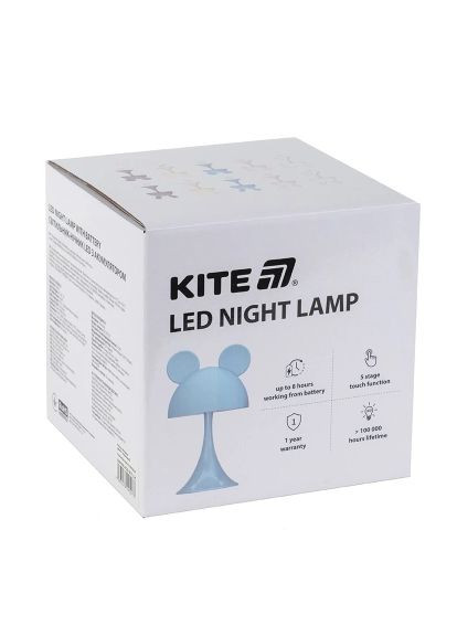 Ночник Светильник LED с аккумулятором Simple Bunny, (K25-317-1-5) Kite Світильник LED з акумулятором Simple Bunny, фіолет (367830897)