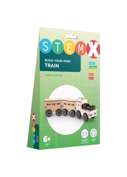 Конструктор Поезд Деревянный на батарейках (3858894673681) Stem Поїзд Дерев'яний на батарейках (366693803)