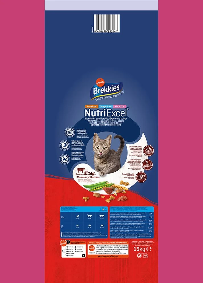Сухий корм для котів Cat Beef з яловичиною 15 кг (8410650235141) Brekkies (279737117)
