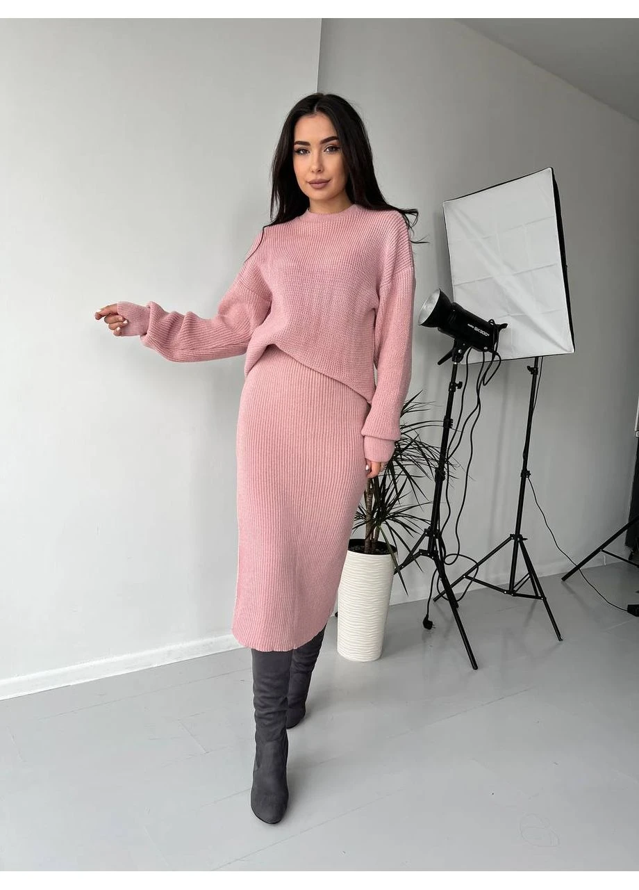 Жіночий теплий костюм зі спідницею Fashion (382028556)