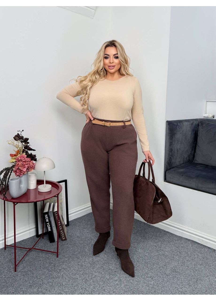 Женские брюки из микровельвета на флисе. Osoblyva (364261802)