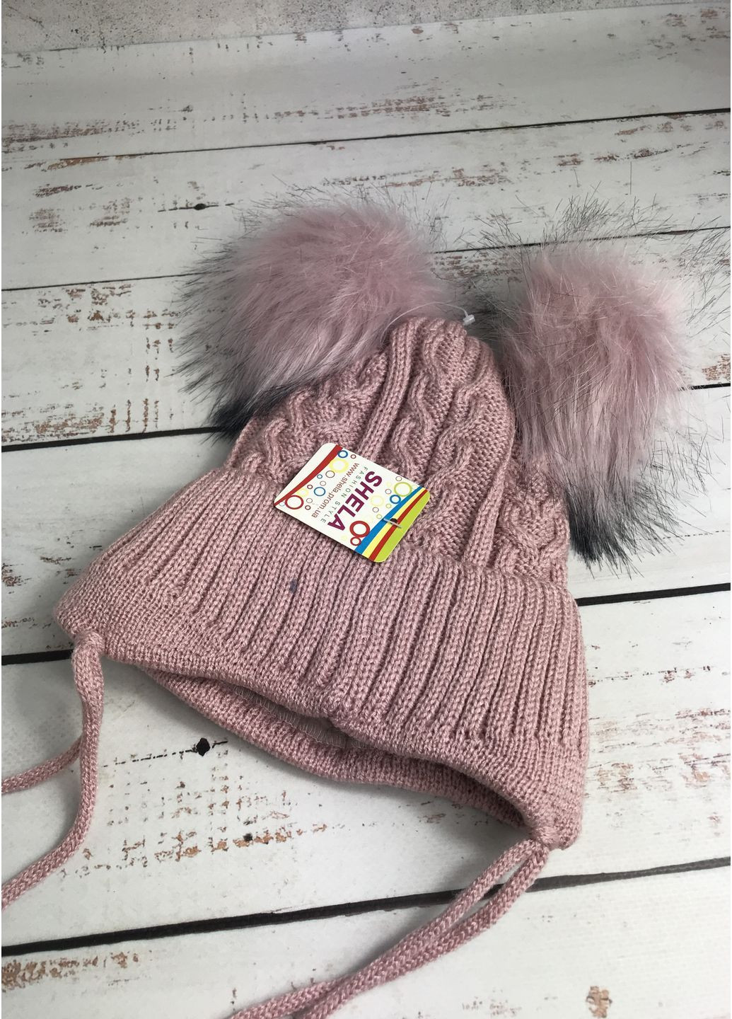 Шапка детская на девочку Розовый (483-1) Shela (366276919)