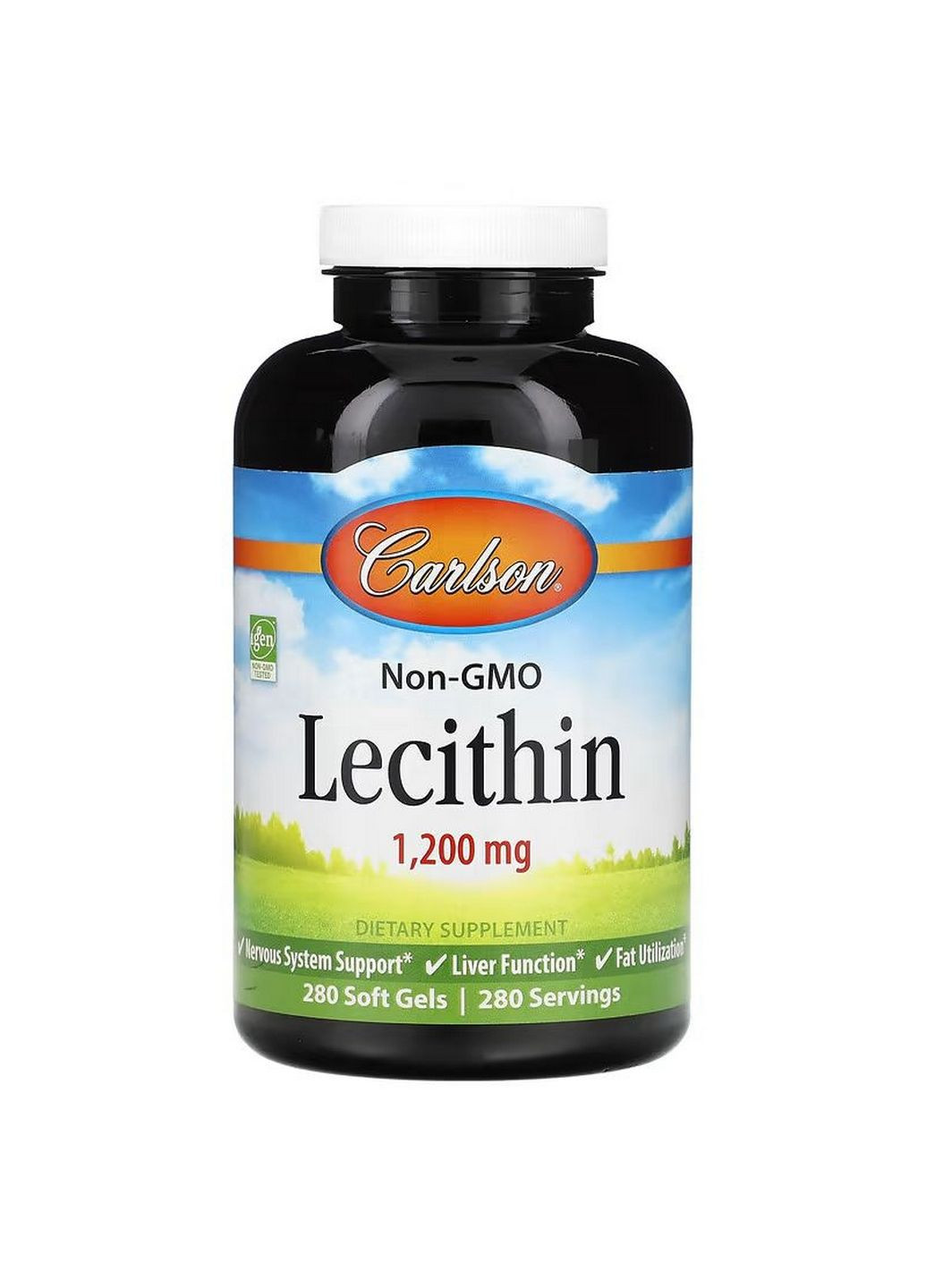 Натуральная добавка Lecithin 1200 mg, 280 капсул Carlson Labs (293417933)