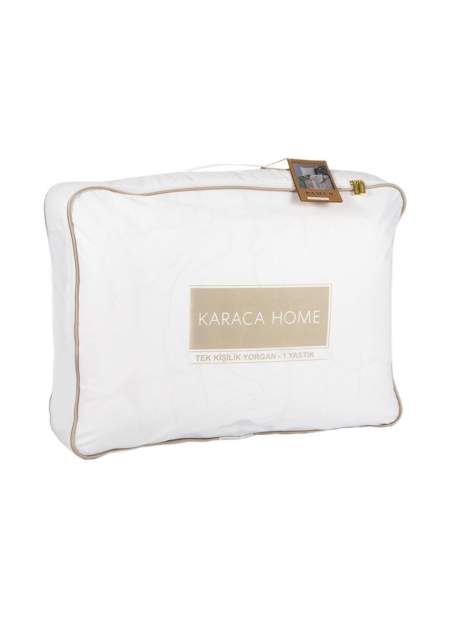 Набір ковдра з подушкою - Cotton бавовняний 155*215 полуторний Karaca Home (280950750)