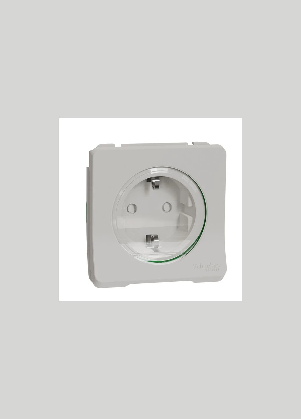 Механизм розетки с заземлением и шторками IP55 белый [MUR39134] ЧП Mureva Styl Schneider Electric (344538003)